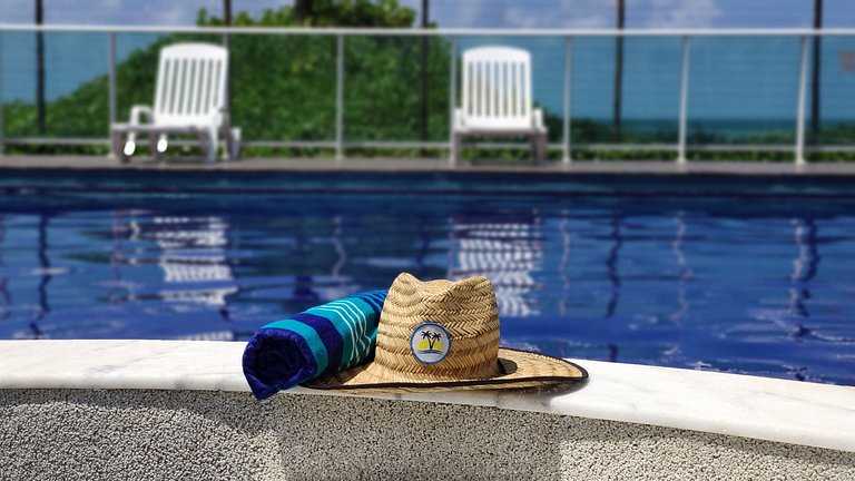 Pé na Areia, Vista Mar e 3 Qts com AC