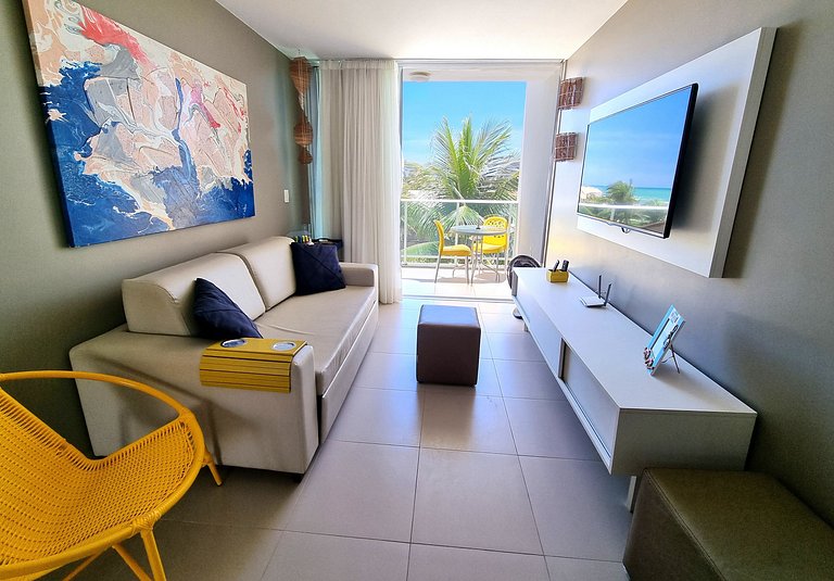 Lindo Apartamento com Varanda e Vista Mar