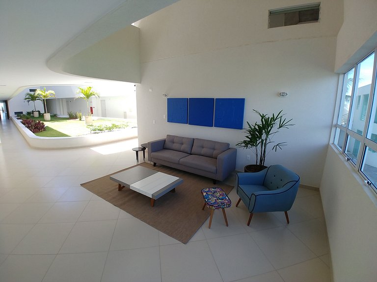Pé na Areia, Vista Mar e 3 Qts com AC