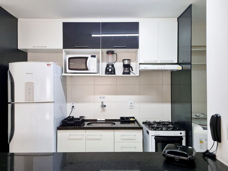 Apê c/ Ar, Wi-Fi, Piscina, Vista Mar e Garagem
