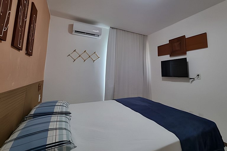 Suíte + Quarto com Ar, Wi-Fi e 2 Vagas